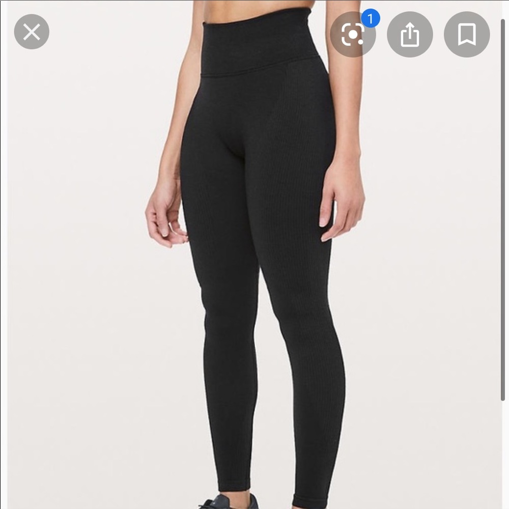 NWT Lululemon Keep The Heat Thermal Black Leggings